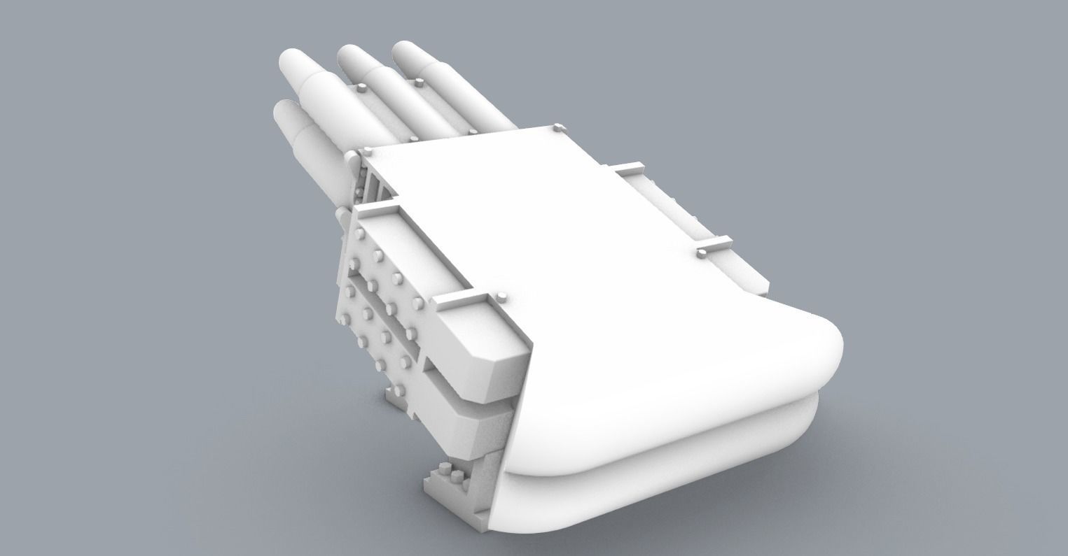 BAE Systems Shield MK2 Decoy Launchers Low-poly 3D model_8