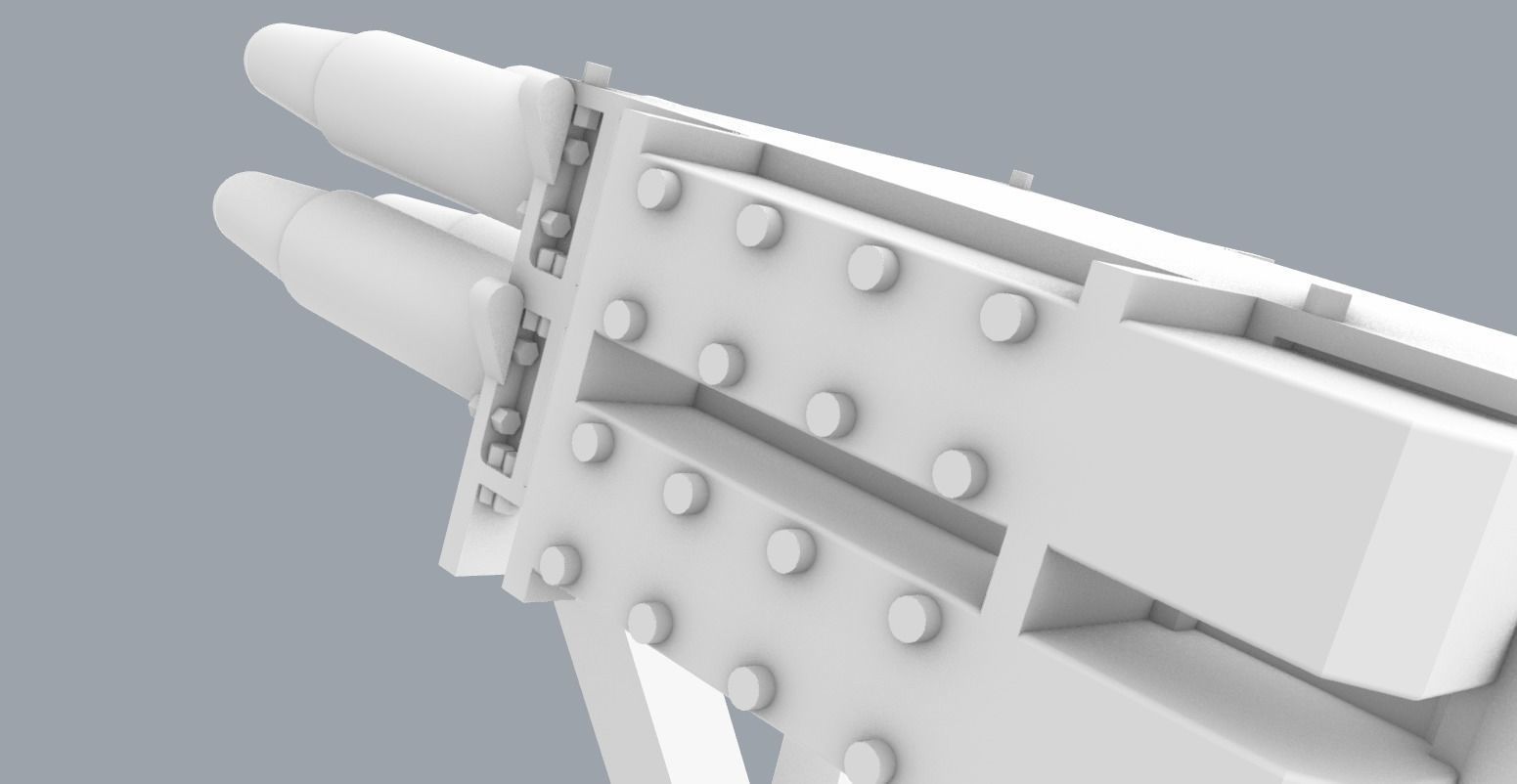 BAE Systems Shield MK2 Decoy Launchers Low-poly 3D model_10