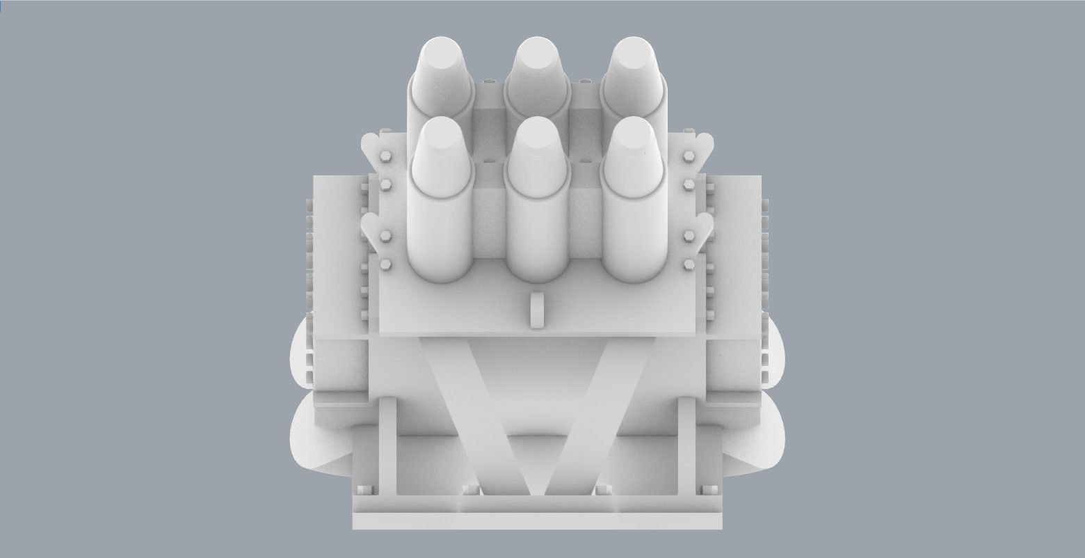 BAE Systems Shield MK2 Decoy Launchers Low-poly 3D model_7