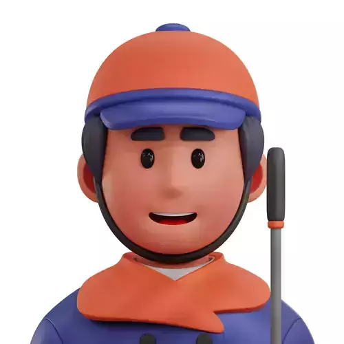 Jockey Player Avatar 3D Icon