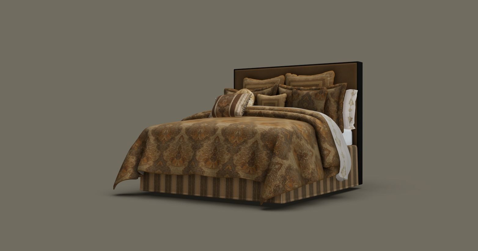 Comforter Set Low-poly 3D model_1