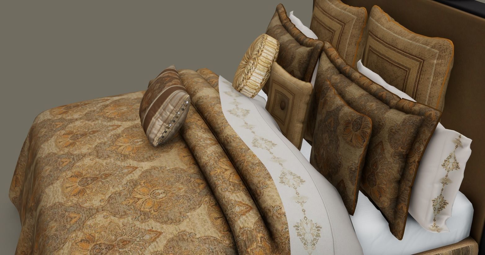 Comforter Set Low-poly 3D model_4