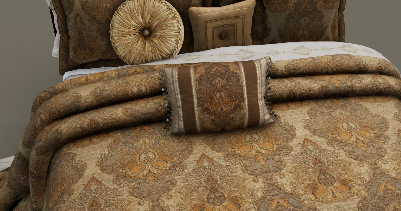 Comforter Set Low-poly 3D model_2