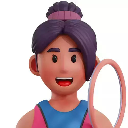 Gymnastics Player Avatar 3D Icon