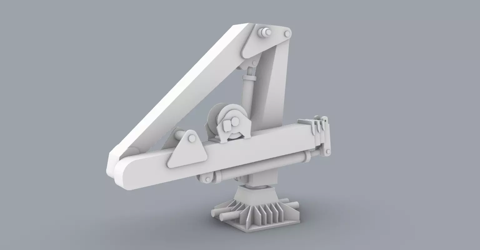Palfinger Loading Crane Low-poly 3D model_0