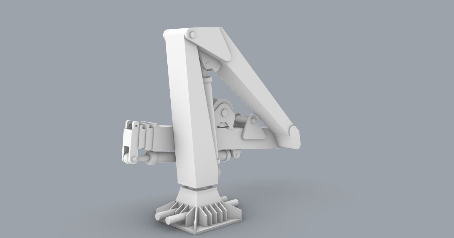 Palfinger Loading Crane Low-poly 3D model_3