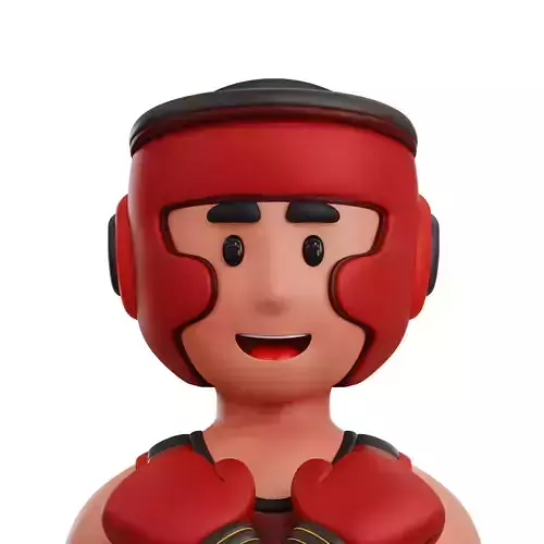 Boxer Player Avatar 3D Icon