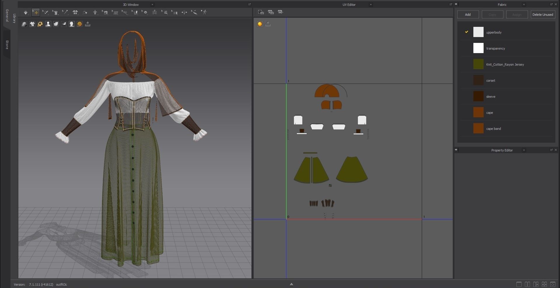 female warrior outfits 3D model_6