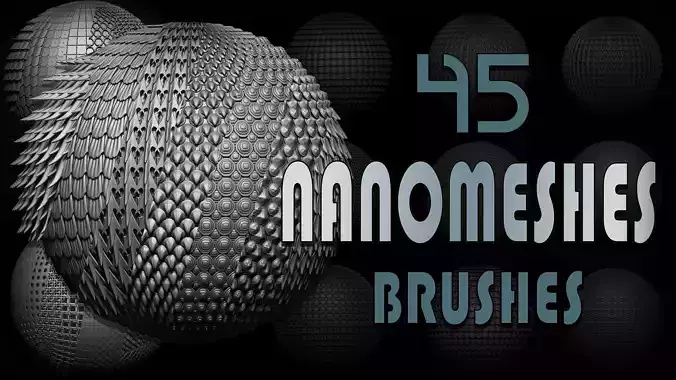 Zbrush - 45 Scale Nanomesh  Meshes Texture