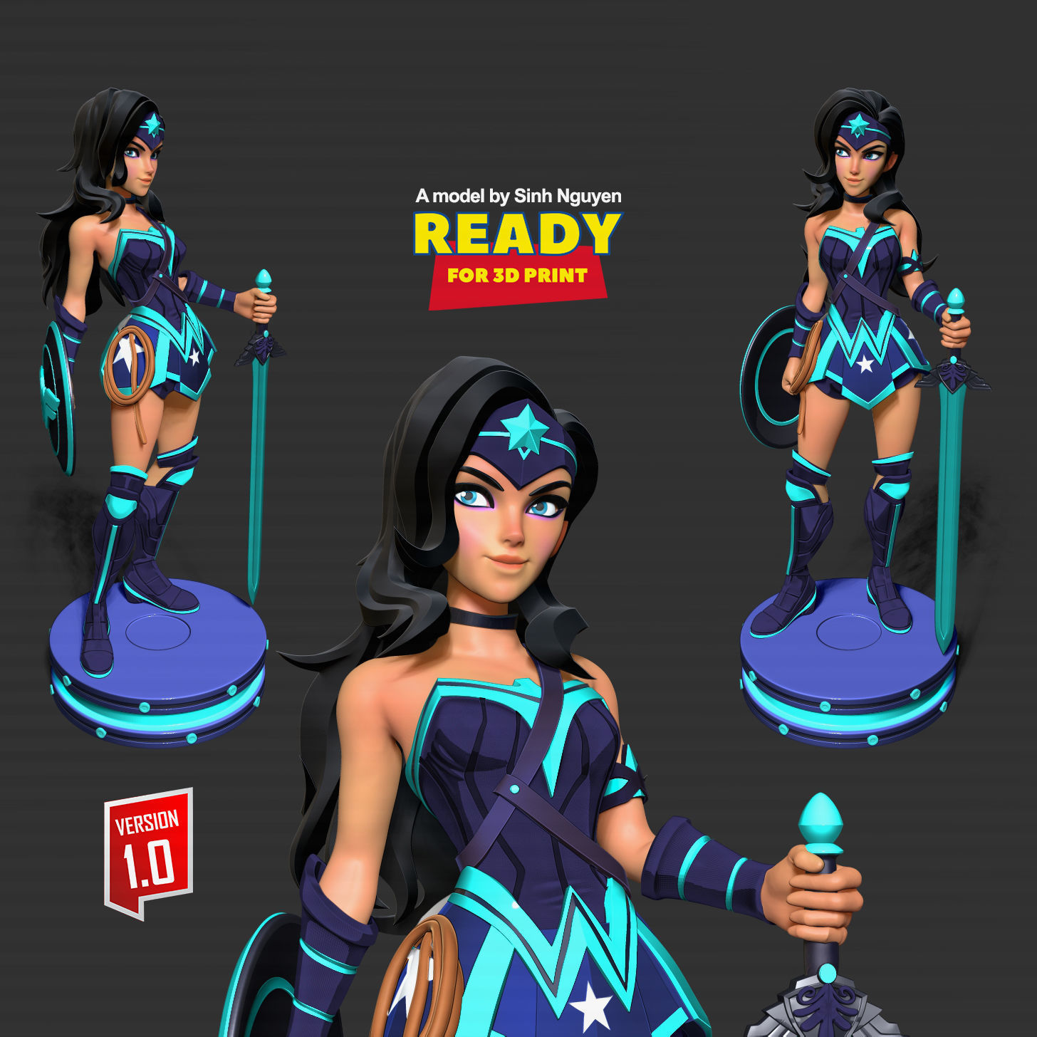 Wonder Woman - MultiVersus Fanart 3D print model_1