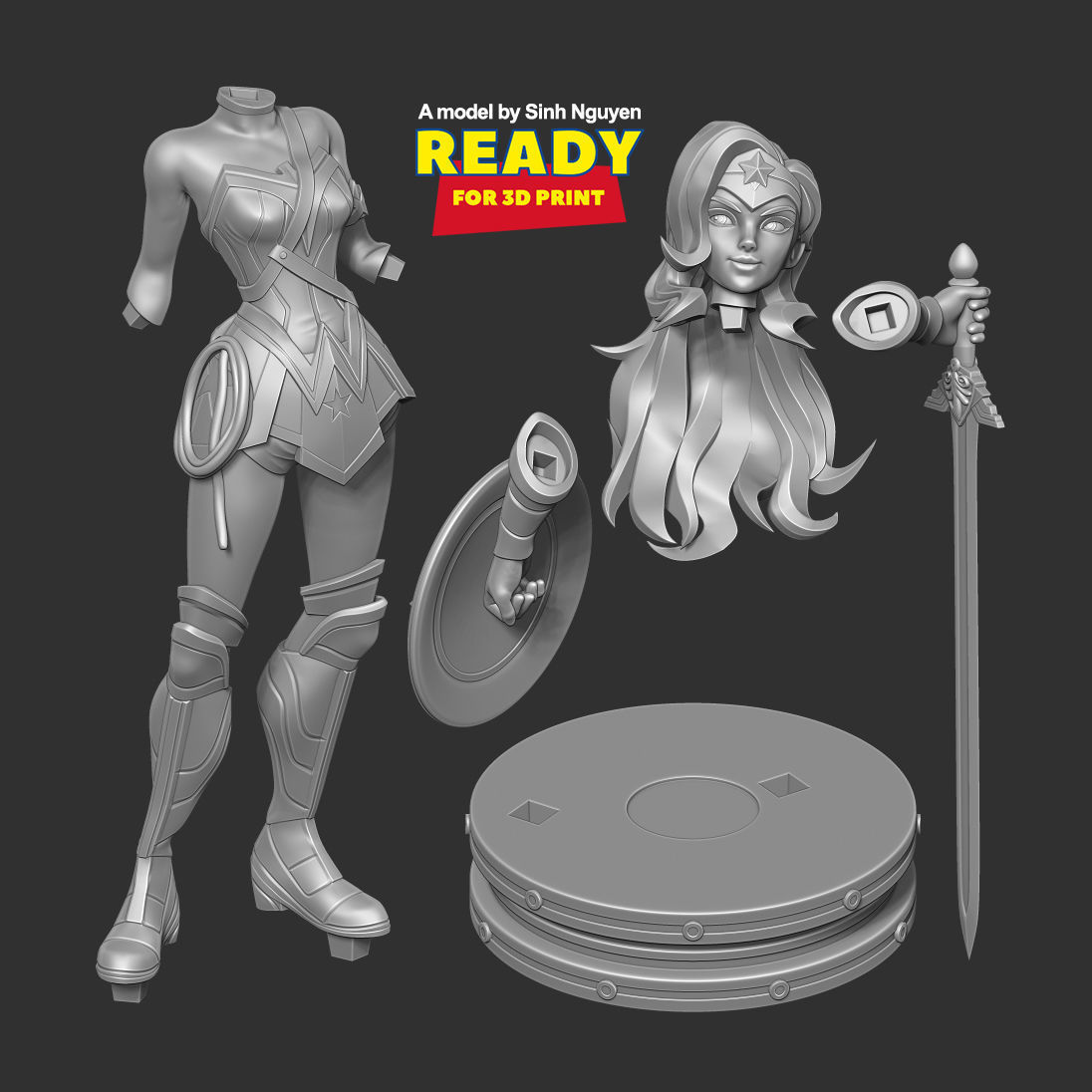 Wonder Woman - MultiVersus Fanart 3D print model_2