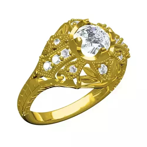 Antique Art Deco Engagement Ring 2