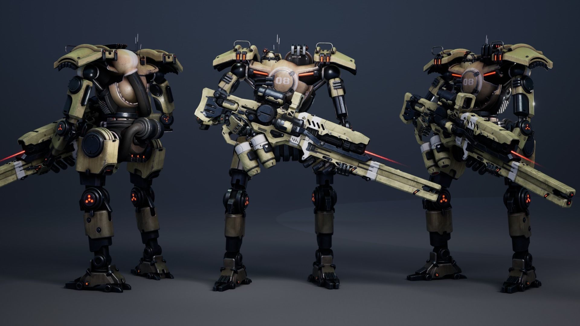 Super Bot pack Vol2 3D Model Collection _21