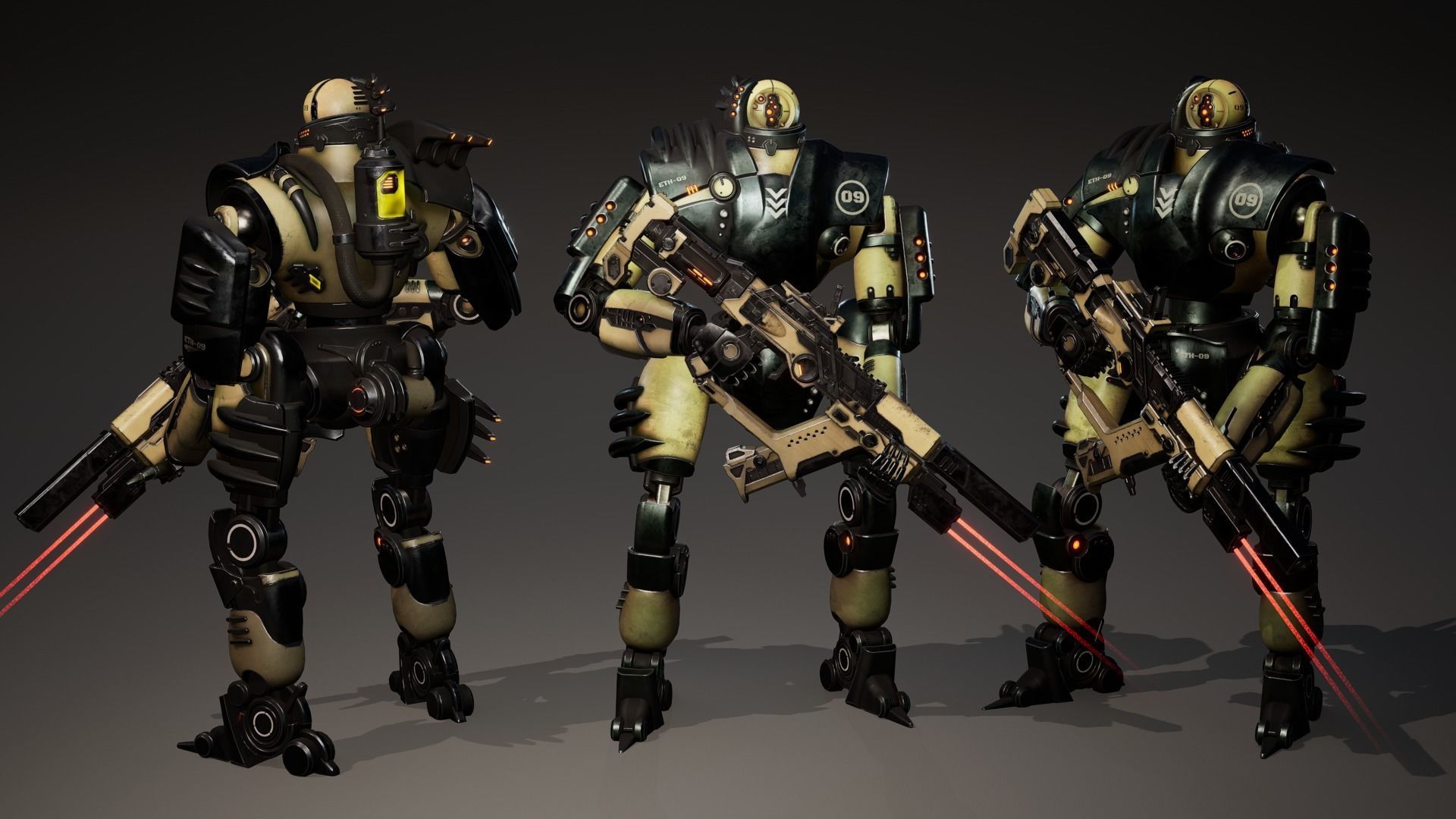 Super Bot pack Vol2 3D Model Collection _19