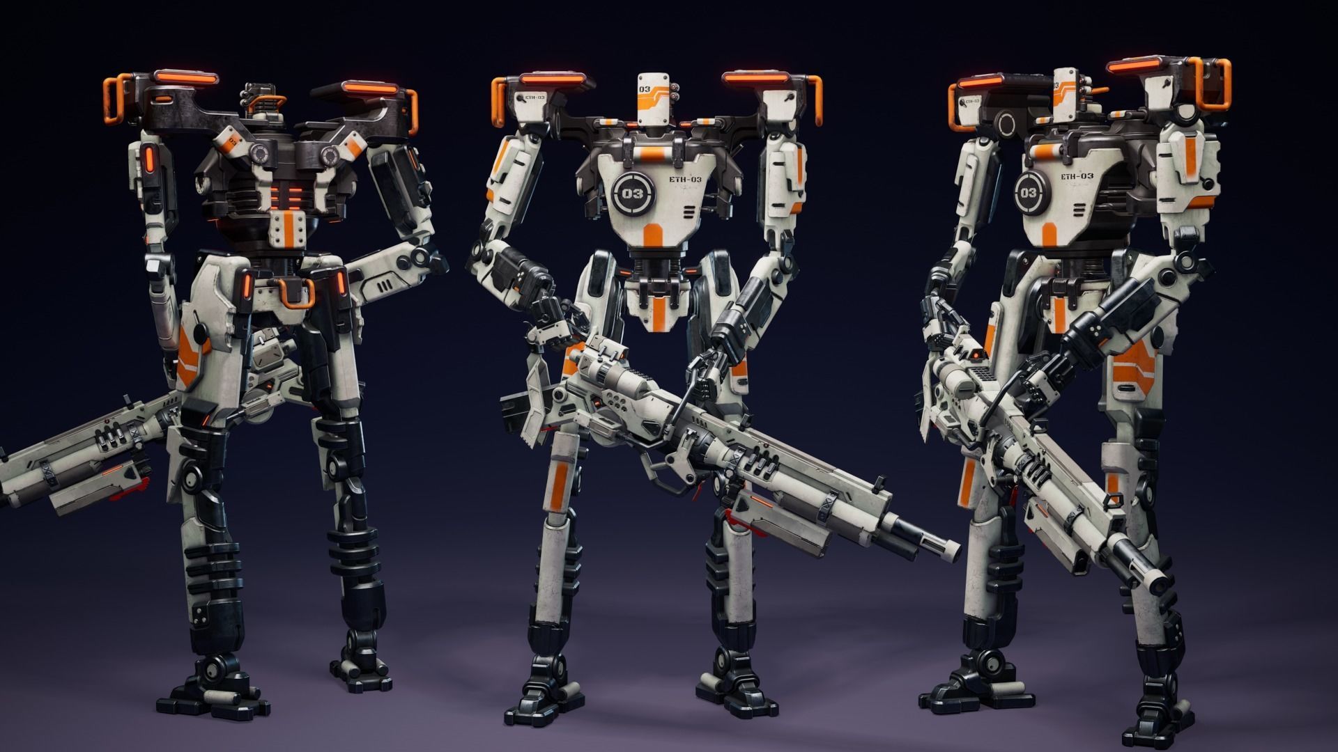 Super Bot pack Vol2 3D Model Collection _15