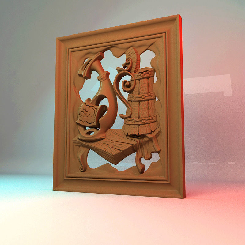 Art picture 3D STL Model for Cnc users 3D print model 3D print model_1