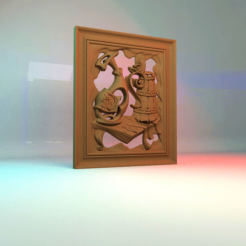 Art picture 3D STL Model for Cnc users 3D print model 3D print model_2