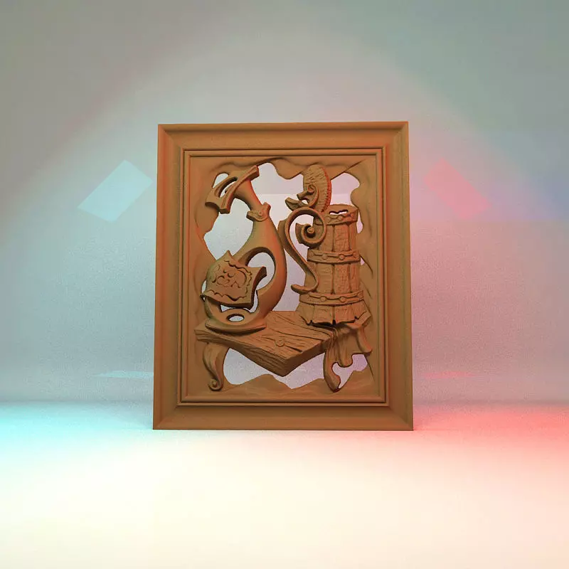 Art picture 3D STL Model for Cnc users 3D print model 3D print model_0