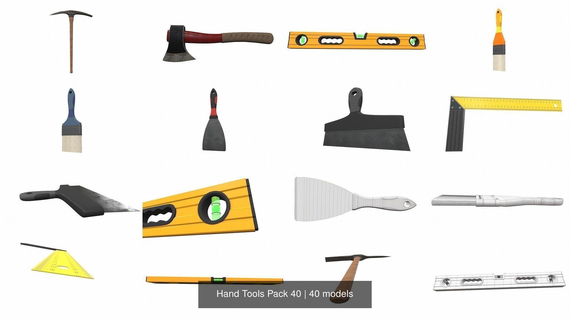 Hand Tools Pack 40 3D Model Collection_5