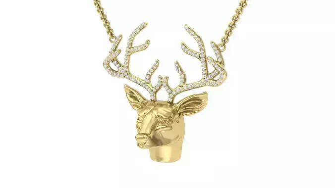 Deer Pendant 3d print model 