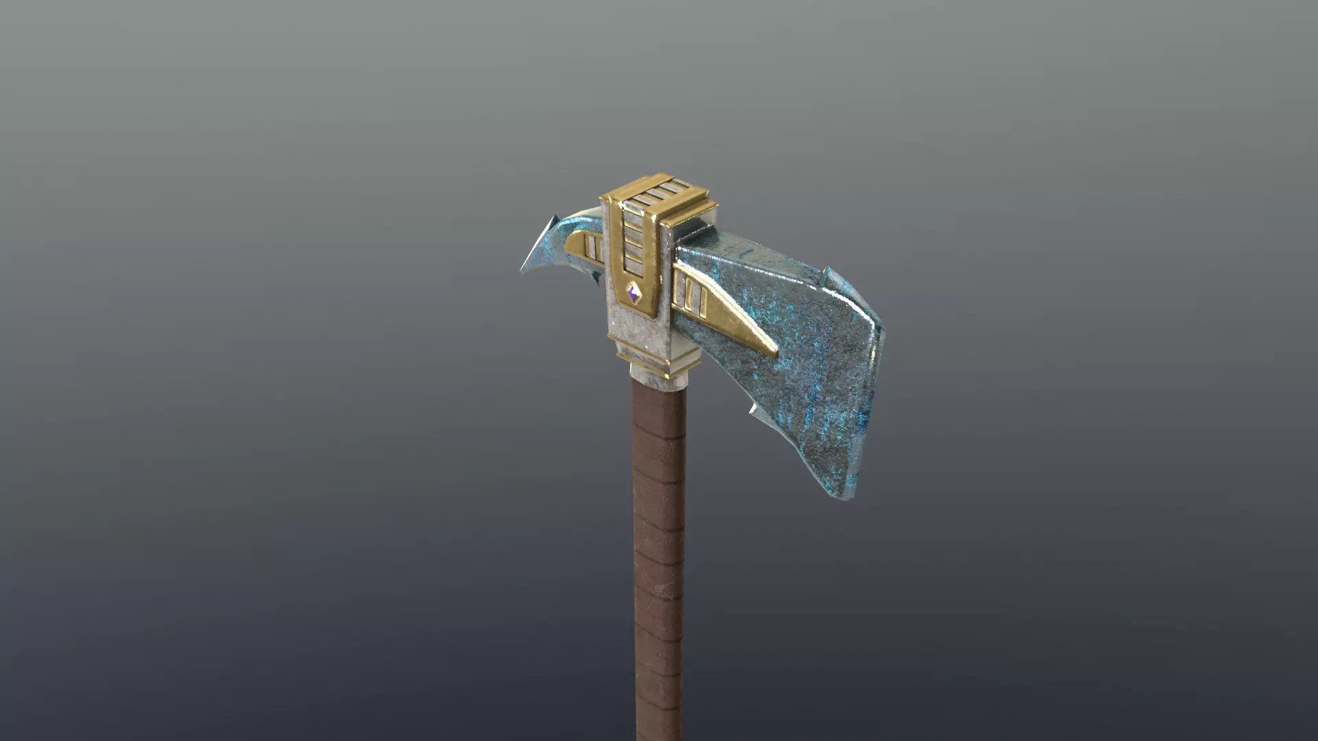 Axe - Mithril Low-poly 3D model_0