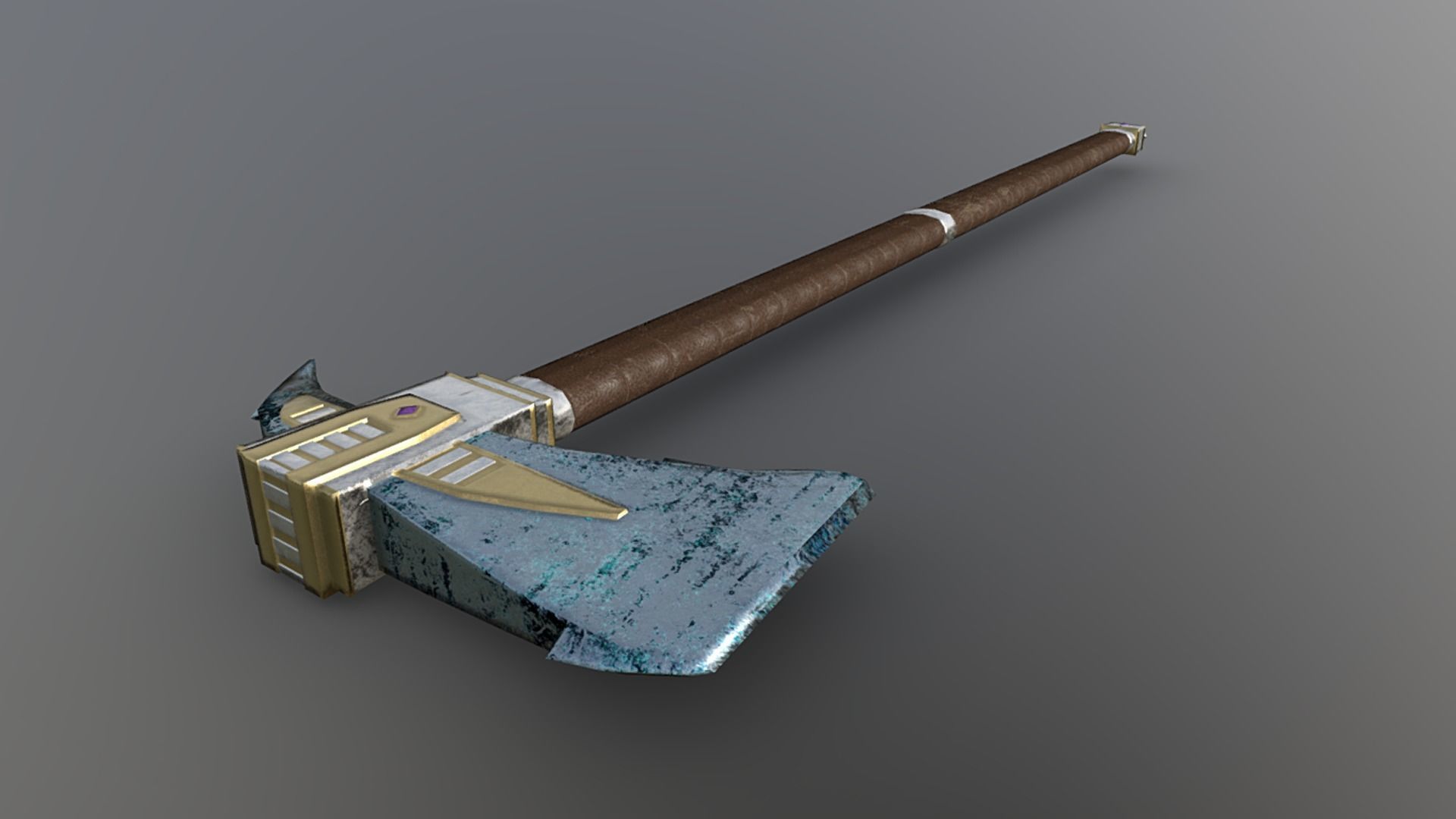Axe - Mithril Low-poly 3D model_3