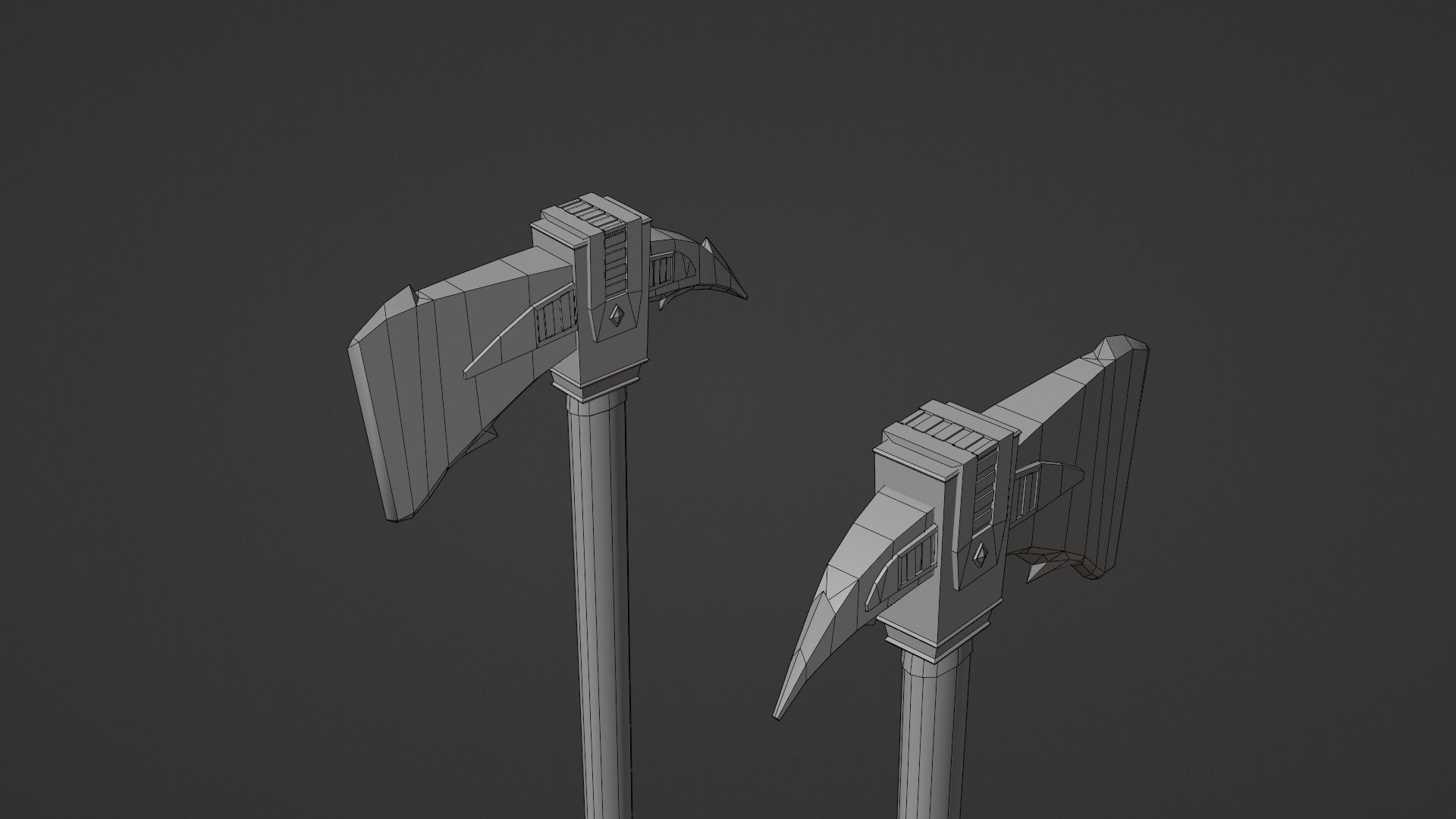 Axe - Mithril Low-poly 3D model_7