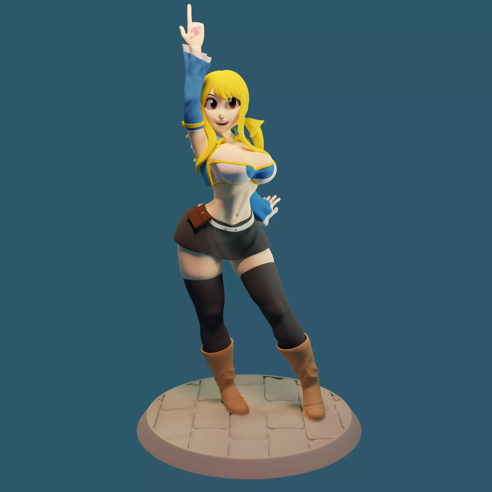 Lucy Heartfilia from Fairy Tail 3 versions 3D print model_0