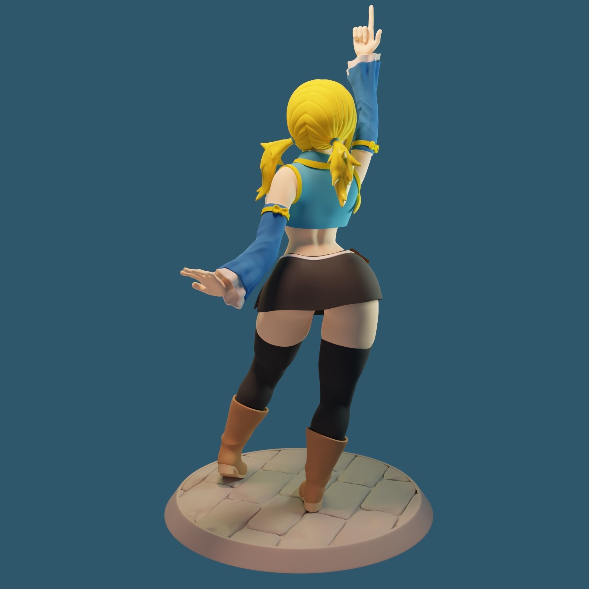 Lucy Heartfilia from Fairy Tail 3 versions 3D print model_1