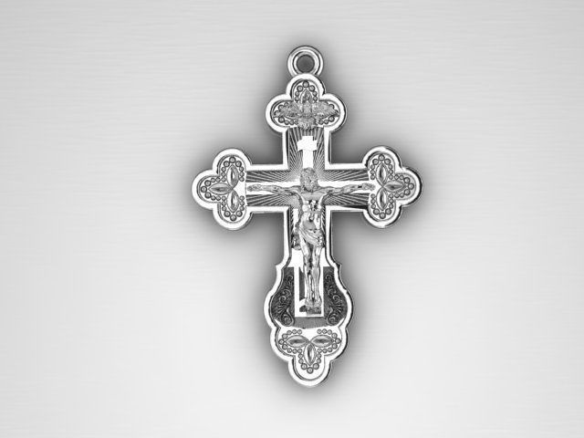 Cross Jesus 3D print model_3
