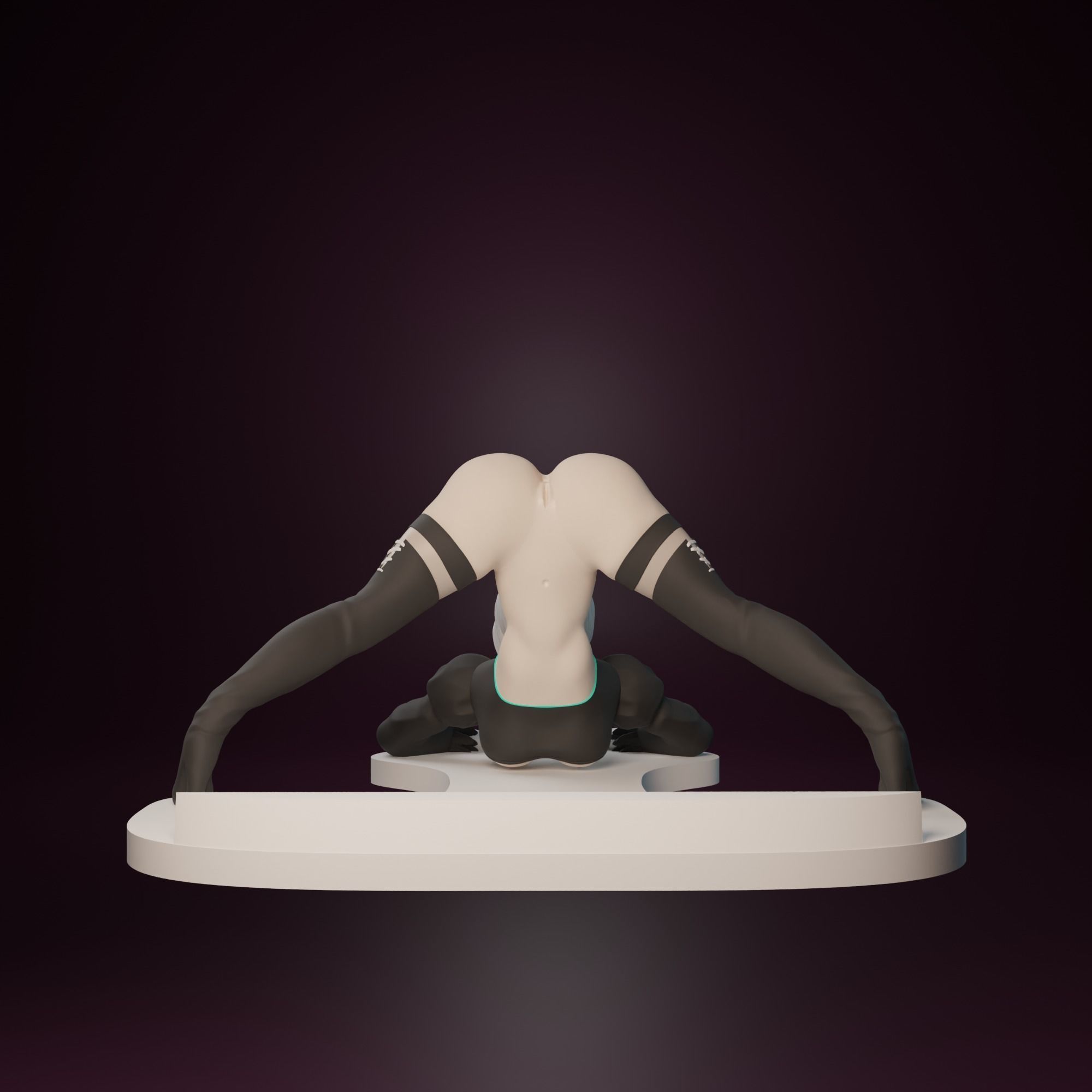 NSFW 2b phone holder 2 versions 3D print model_5