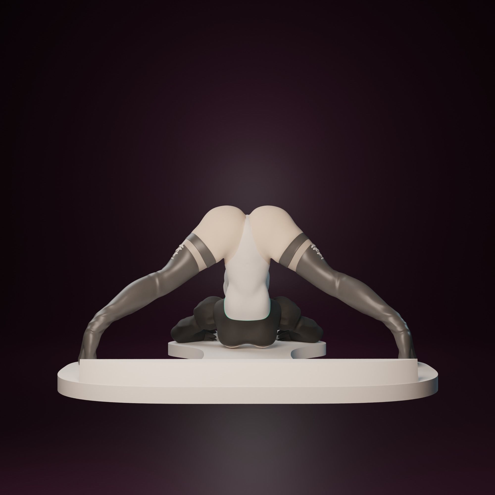 NSFW 2b phone holder 2 versions 3D print model_2