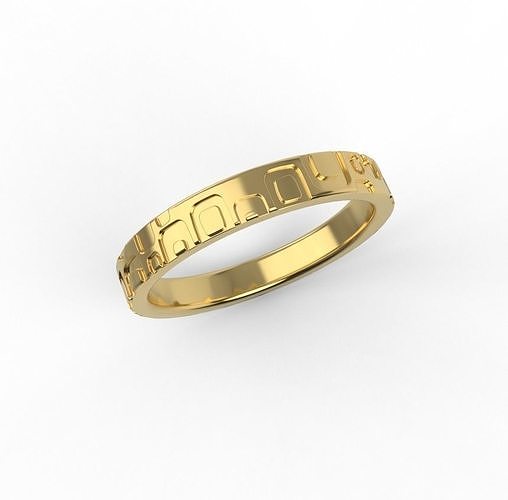 230513 R ring with QUAD pattern 3D print model
