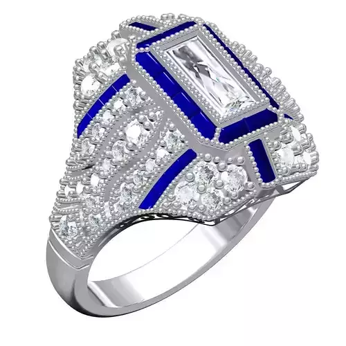 Antique Art Deco Engagement Ring 3