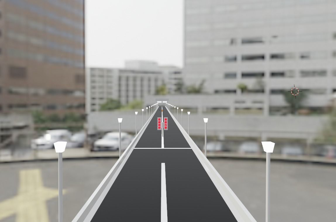 Drag strip 3D model_5