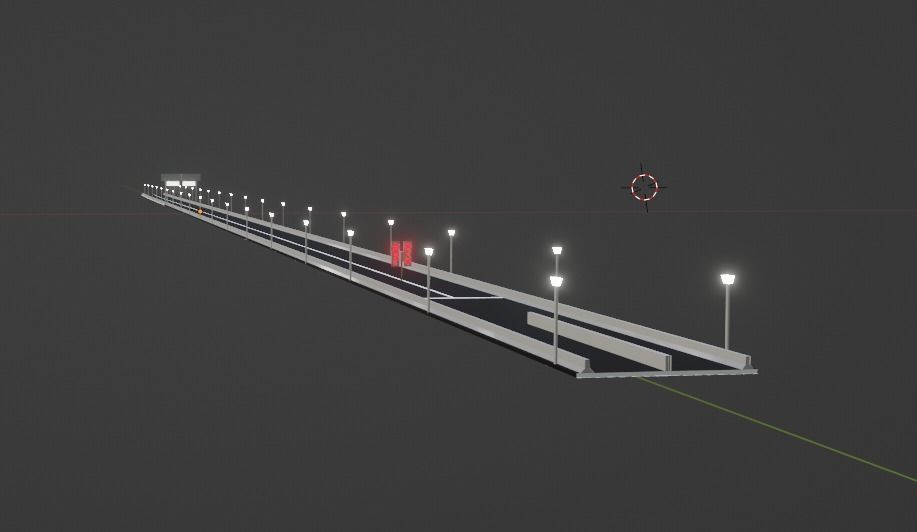 Drag strip 3D model_4