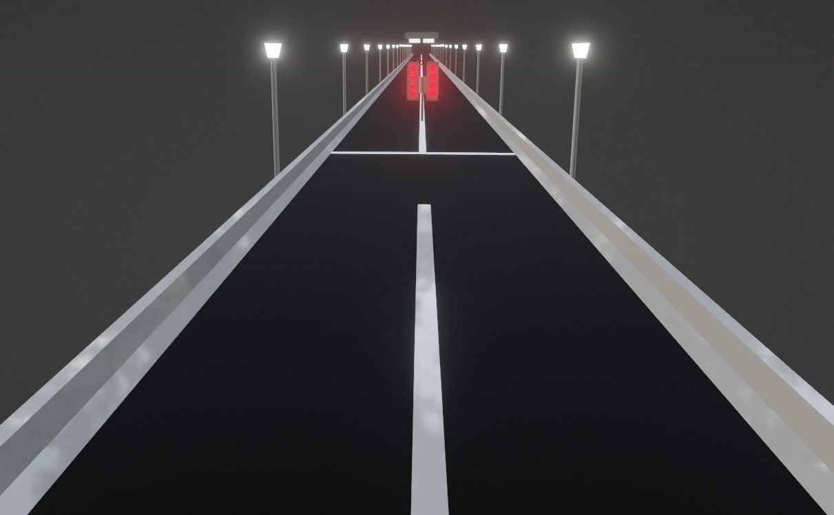 Drag strip 3D model_1