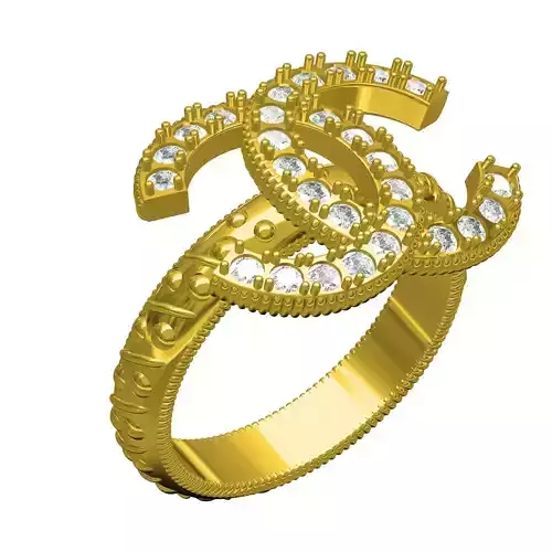 CC Flush Setting Diamond Ring