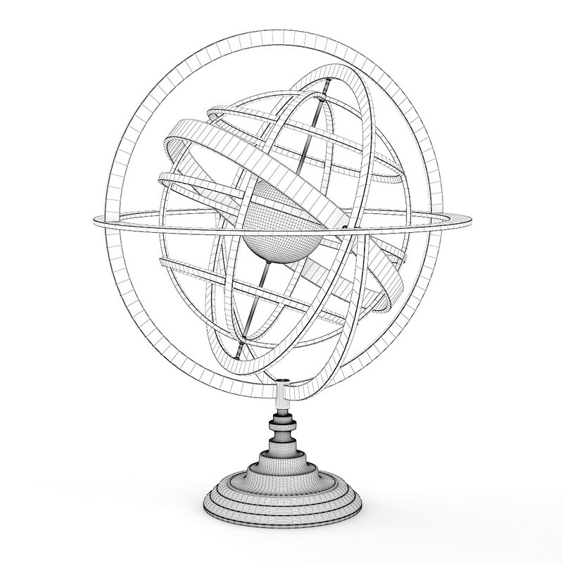 Armillary Sphere 3D model_2