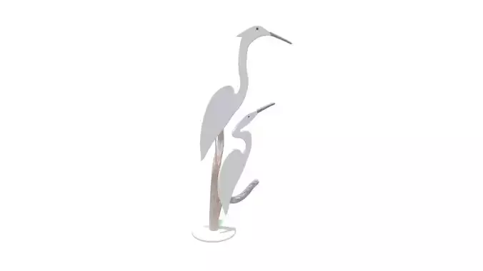 Heron Garden Sculpture Free 3D model