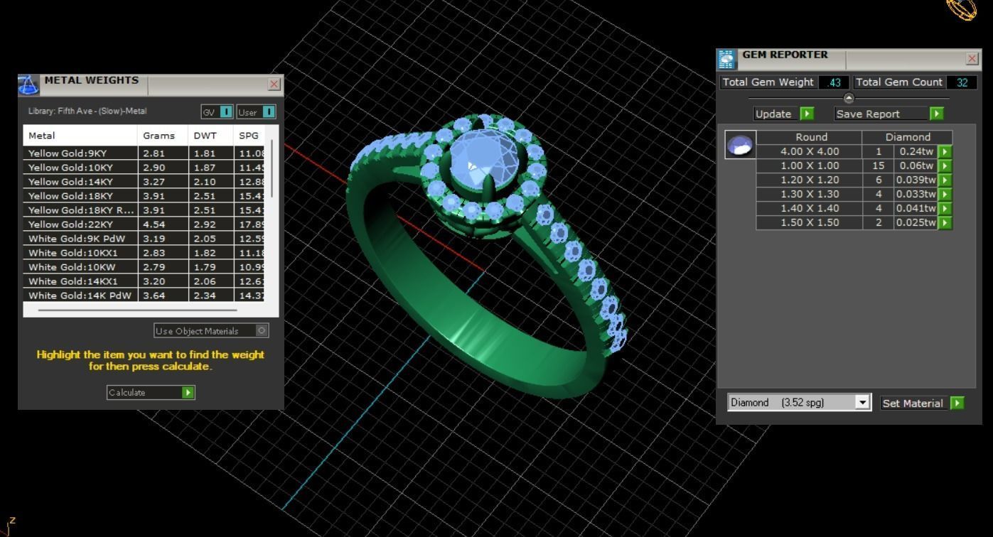 Women Wedding Rings 0032 3D print model_7