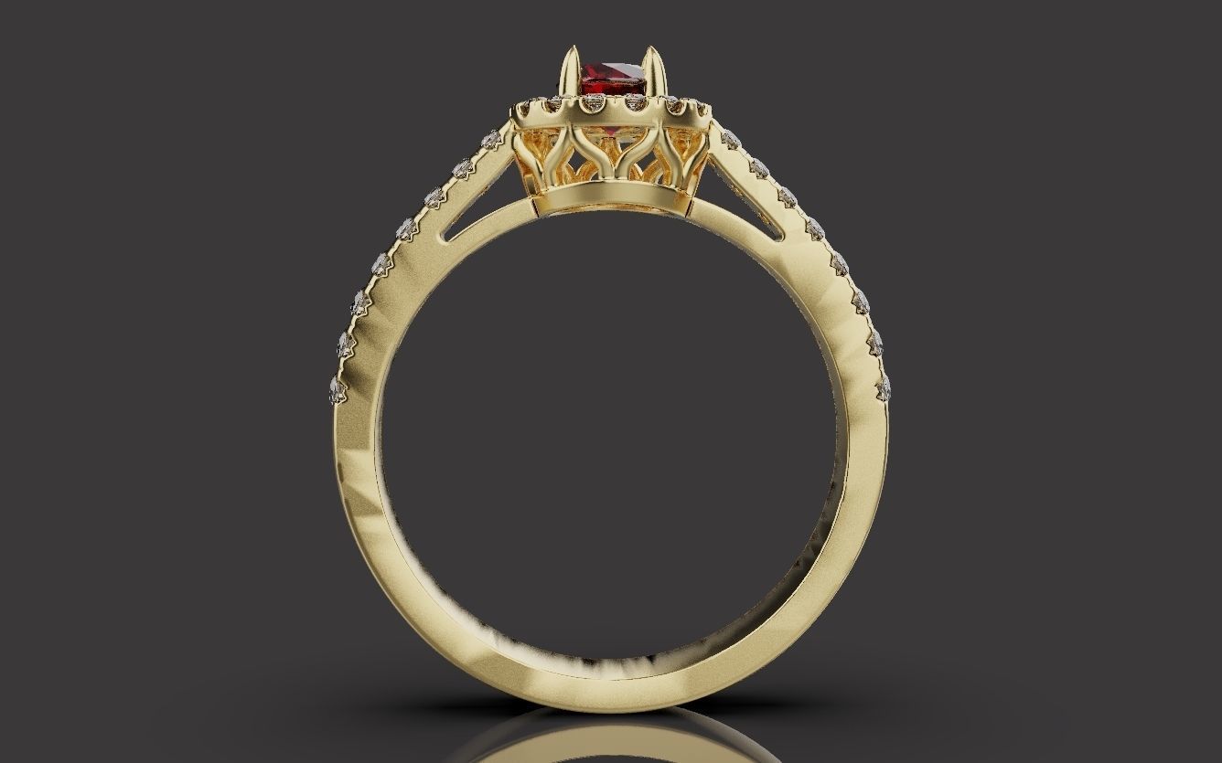 Women Wedding Rings 0032 3D print model_11