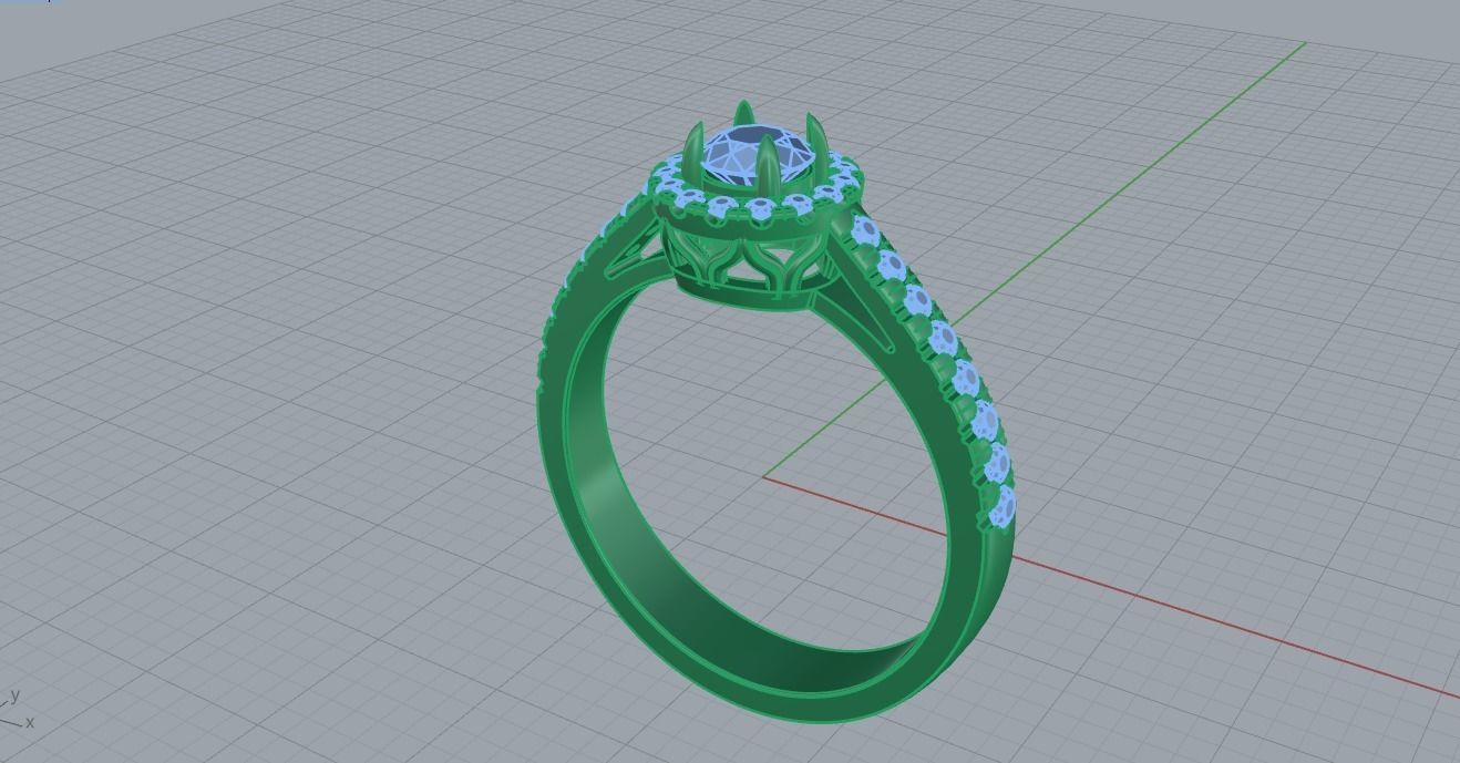 Women Wedding Rings 0032 3D print model_4