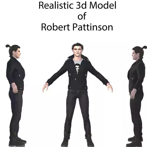 Robert Pattinson  Low-poly 3D model