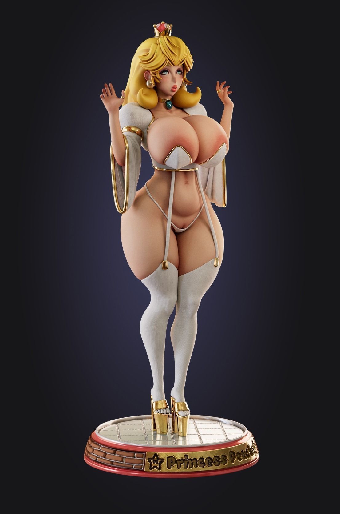 Princess Peach Ultra Thicc 3D Print Model 3D print model_3