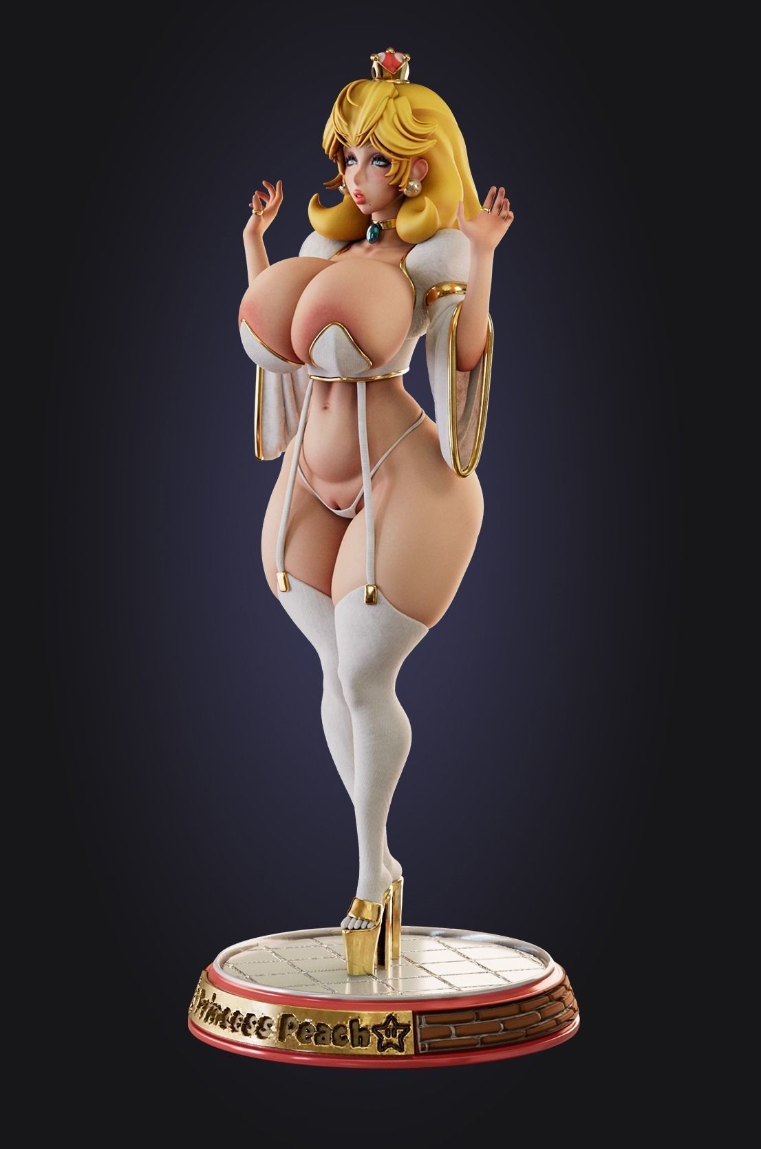 Princess Peach Ultra Thicc 3D Print Model 3D print model_10