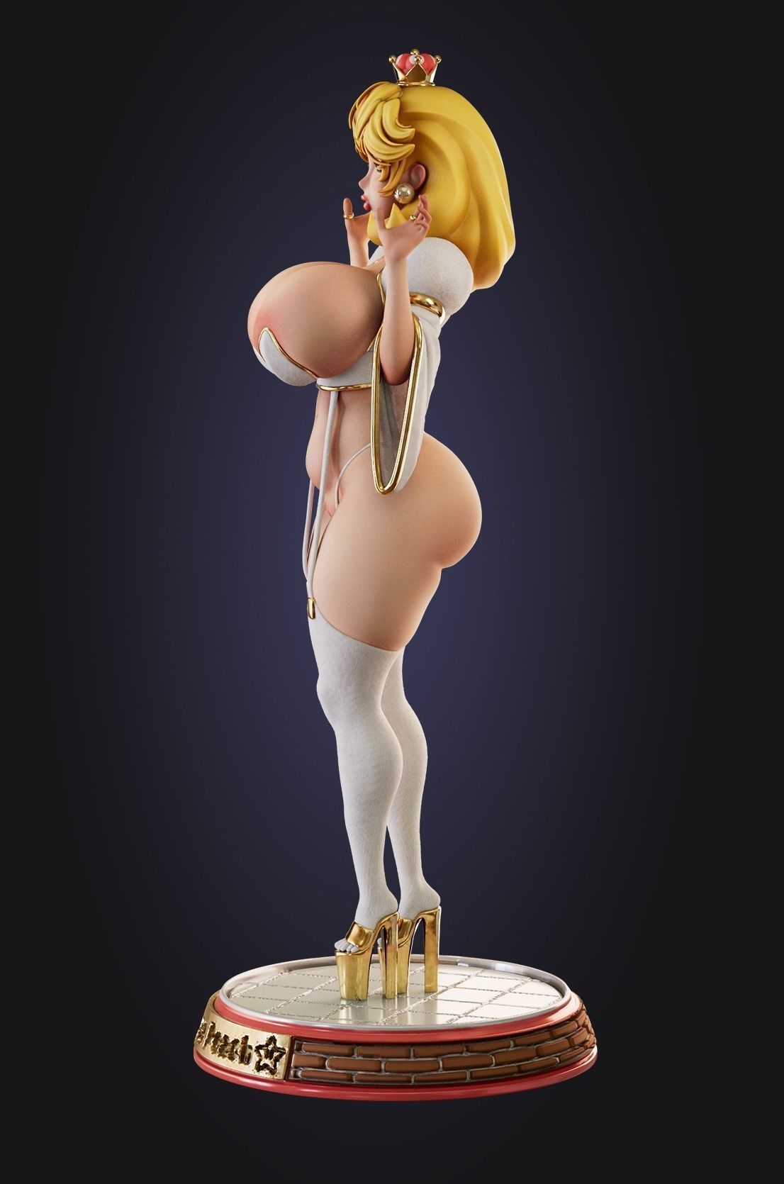 Princess Peach Ultra Thicc 3D Print Model 3D print model_9