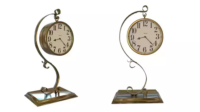 Vintage Table Clock 3D model