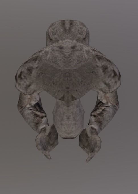 Man Statue City Low-poly 3D model_4