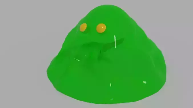 Slime with Bone inside Low-poly 3D model